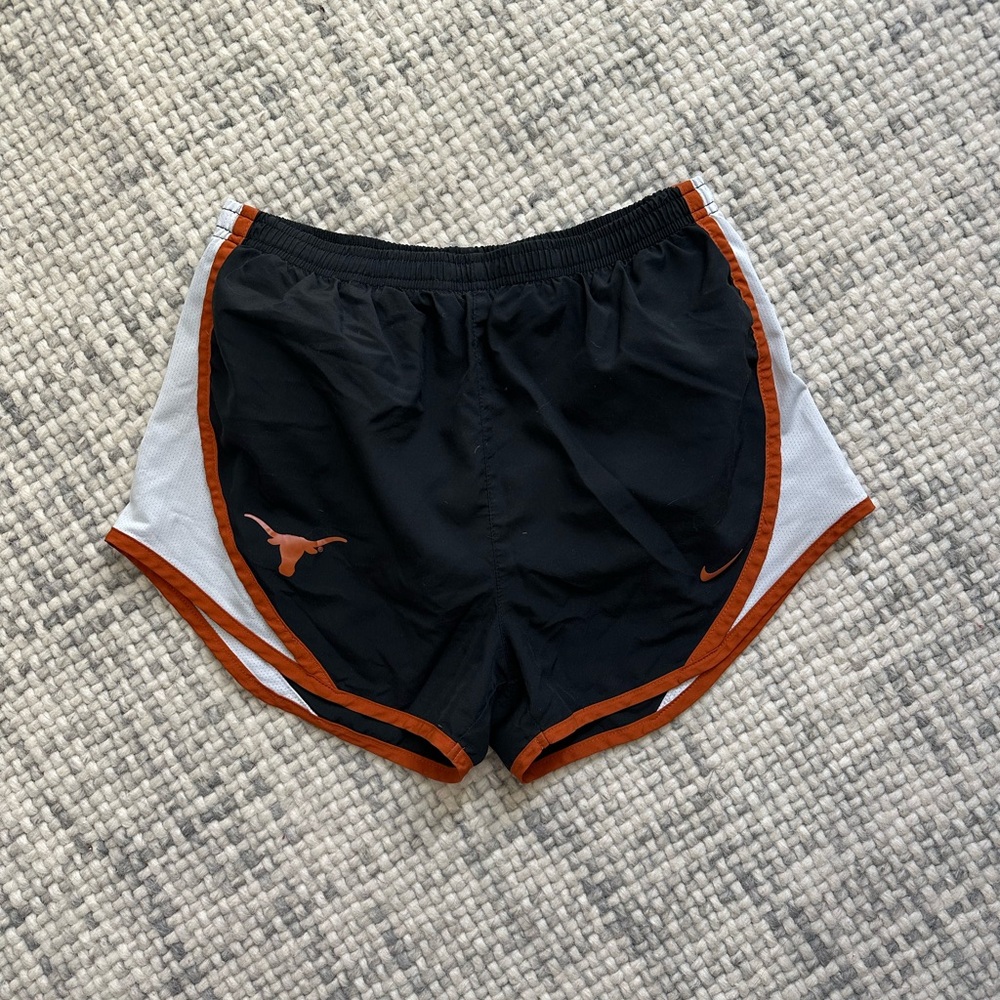 Nike Black and Orange Texas Athletic Shorts